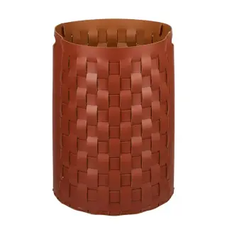 Colombo Adj Круглая корзина Bottega D40хH57см., напольная, цвет: бордо/коньяк