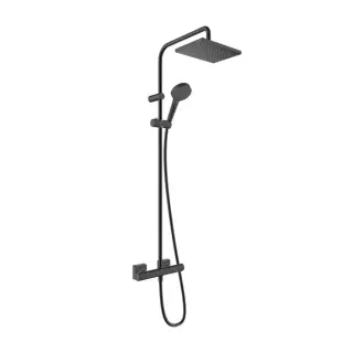 Hansgrohe Vernis Shape Душевая стойка с верхним душем 230 1jet с термостатом, цвет: матовый черный