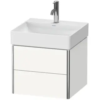 Duravit XSquare База подвесная 48.4x46x39.7см с раковиной, 2 ящика, цвет: глянцевый белый