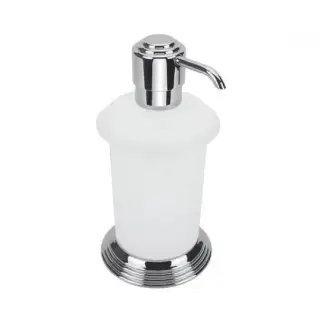 Colombo Hermitage Дозатор для жидкого мыла, настольный, цвет: хром/матовое стекло