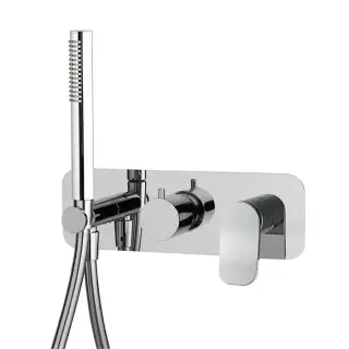 Fima Carlo Frattini Flo Смеситель для душа, встраиваемый, с ручным душем, с переключатем на 2 выхода, цвет: хром