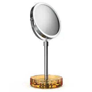 Decor Walther KR KSA Kristall Зеркало косметическое, настольное, цвет: янтарь/хром