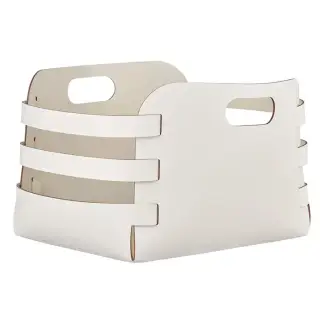 Colombo Adj Корзина Riga 27x36хH25см., настольная, цвет: белый/панна котта