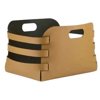 Colombo Adj Корзина Riga 27x36хH25см., настольная, цвет: горчичный/оливковый