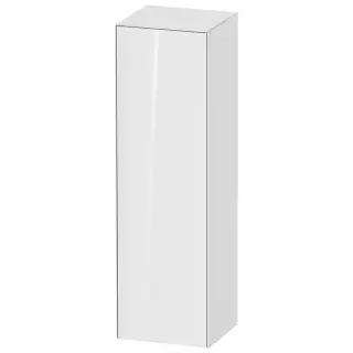 Duravit White Tulip Шкаф подвесной 40x36х132см., 1 дверца, 3 стекл. полки с алюм., петли справа, цвет: белый высокоглянцевый