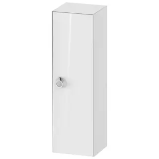 Duravit White Tulip Шкаф подвесной 40x36х132см., 1 дверца, 3 стекл. полки с алюм., петли справа, цвет: белый высокоглянцевый