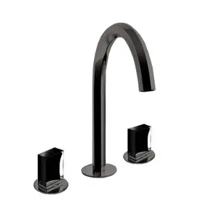 Fantini Venezia Смеситель для раковины, на 3 отв., излив: 17.5см., без ручек, цвет: Matt Gun Metal PVD