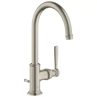 Axor Montreux, Смеситель для раковины 210, однорычажный, с донным клапаном,  цвет: никель шлифованный