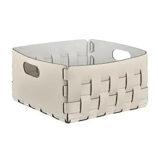 ADJ Корзинка Bottega, 35x35xH20 см., цвет: панна котта/белый