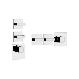 Gessi Rettangolo Встраиваемый термостатический смеситель, подключение на 3/4