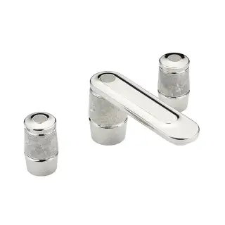 THG CORVAIR FIOR DI BOSCO Смеситель для раковины на 3 отверстия, для установки на мраморную столешницу, с донным клапаном, цвет: хром