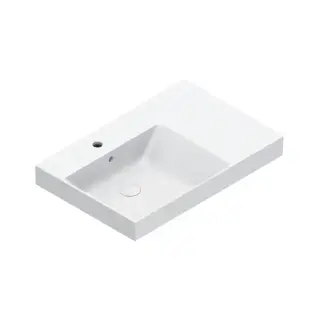 Catalano Zero Раковина 75x50см чаша слева, с 1 отв., цвет: белый глянцевый