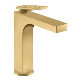 Axor Citterio Смеситель для раковины 160, на 1 отв., излив h: 16см, с донным клапаном, с текстурой, цвет: шлифованное золото