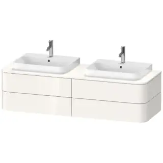 Duravit Happy D.2 Plus Тумба подвесная 160x55х40.8см, с 2 раковинами и 4 ящиками, цвет: белый глянцевый