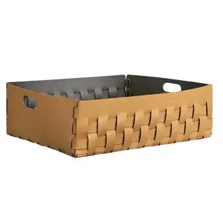 ADJ Корзинка Bottega, 60x50xH20 см., цвет: горчичный/оливковый