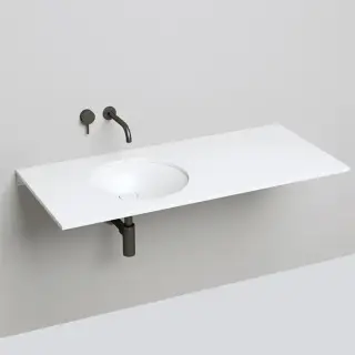 Salini Marea Раковина врезная снизу 42х42х12.8cм, без отв., без перелива, S-Stone, цвет: белый матовый