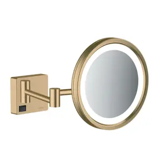 Hansgrohe AddStoris Косметическое зеркало с LED подсветкой, цвет: шлифованная бронза