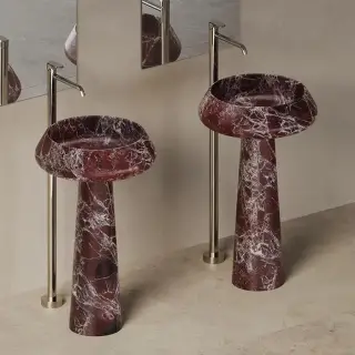 Dea Design Marble Napoli Раковина 54.5х54.5х90см., напольная, без отв., мрамор, цвет: Rosso Levanto