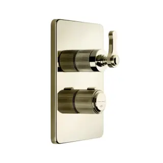 Gessi Venti20 Смеситель встраиваемый, термостатический, с запорным вентилем, внешняя часть, цвет: Brass PVD