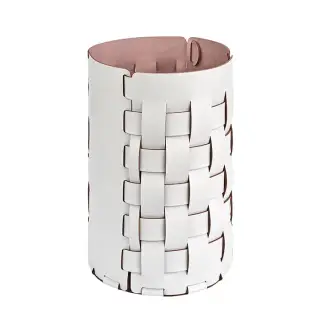 ADJ Корзина для мусора Bottega, D22xH35 см., цвет: устричный/пепельная роза