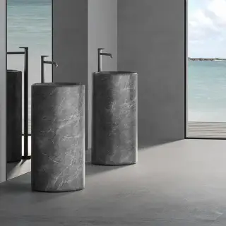 Dea Design Marble Genoa Раковина 40х40х90см., напольная, без отв., мрамор, цвет: Italian Grey