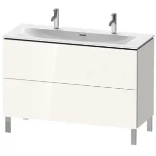 Duravit L-Cube База напольная 122x48.1x70.4см с раковиной, 2 ящика, цвет: глянцевый белый