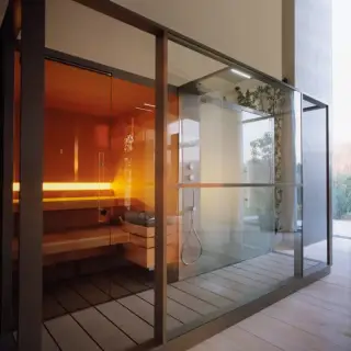 Effegibi Logica Spa Сауна&Хаммам 373x171х217см, угловая SX, цвет: White Cloud