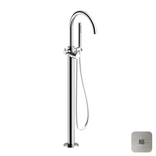 Almar Mixers Смеситель для ванны, напольный, с ручным душем, цвет: никель брашированный