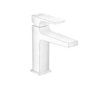 Hansgrohe Metropol Смеситель для раковины 110, на 1 отв, с донным клапаном, излив 135мм, цвет: белый матовый