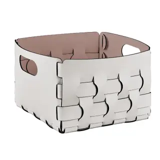 ADJ Корзинка Dubai, 25x25xH20 см., цвет: устричный/пепельная роза