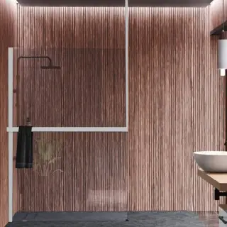 Novellini Kuadra H Душевое ограждение 160х200cм., с свободным входом, Sx, с потолочным кронштейн, с полотенцедержателем, стекло прозрачное, цвет: белый матовый