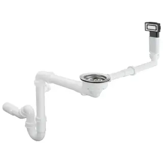 Hansgrohe D14-10 Слив-перелив для раковины, с ручным управлением, цвет: нержавеющая сталь