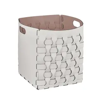 ADJ Корзинка Dubai, 35x35xH40 см., цвет: устричный/пепельная роза