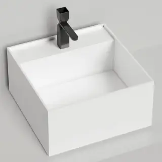 Salini Armonia Раковина 45x45x25см., без отв., накладная, S-Sense, цвет: белый глянцевый