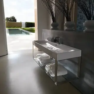 Kerasan Cento Раковина 120х45 cм, 1 отв., цвет: белый