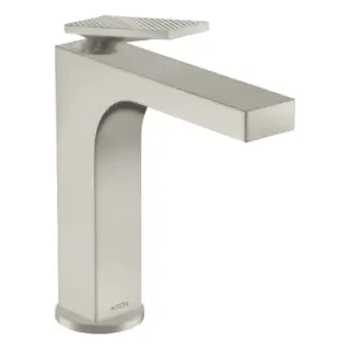 Axor Citterio Смеситель для раковины 160, на 1 отв., излив h: 16см, с донным клапаном, с текстурой, цвет: сталь
