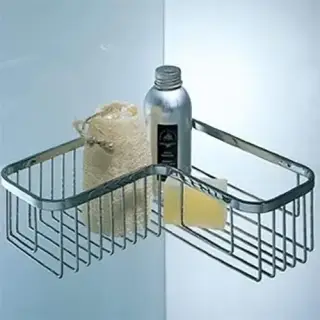 Colombo Angolari Полочка для ванной, угловая, цвет: хром