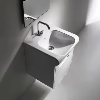 Kerasan Inka Project База INKA подвесная, с раковиной, 40см, Цвет: белый глянцевый