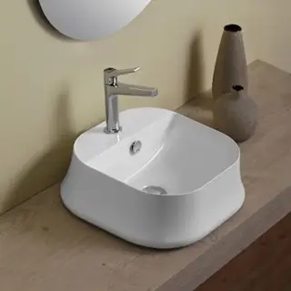 SIMAS Sharp Раковина 42х42 см, 1 отв., цвет: белый