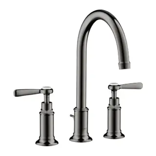 Axor Montreux Смеситель для раковины 180, на 3 отв., ручка: рычаг, с донным клапаном, цвет: полированный черный хром