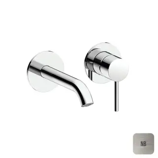 Almar Round Смеситель для раковины, настенный, цвет: Nickel Brushed