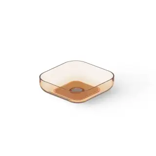 Dea Design Washbasins Раковина 40х40х12см., накладная, без отв., Glasstech, прозрачная смола, цвет: Sunset R1