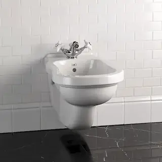 Devon&Devon Blues, Биде подвесное 55.5х34см., с одним отверстием под смеситель, цвет: белый