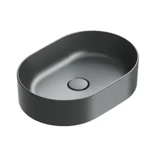 Catalano Zero Раковина 50x35см, накладная, без отв., без перелива, цвет: черный матовый