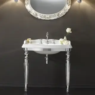 3SC Consolle Консоль King 90х56хh97см, с раковиной LA02 и сифоном, напольный, цвет: хром