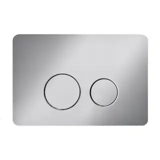 TECEspring S Панель смыва с двумя круглыми клавишами, пластиковая, цвет: нержавеющая сталь