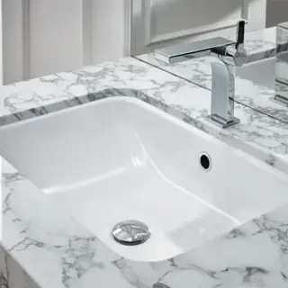 Bette One Раковина встраиваемая под столешницу 43.4&times;41.6&times;13см, без отв., с переливом, сталь, цвет: белый