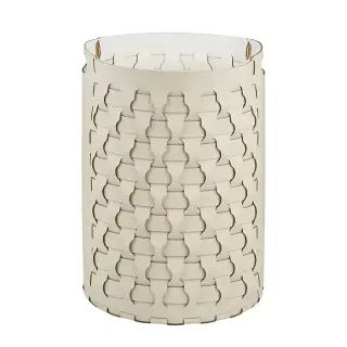 Colombo Adj Круглая корзина Dubai, D40H57 см, цвет: панна котта/белый