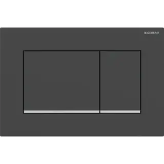Geberit Sigma20 Клавиша для двойного смыва, квадратная, цвет: черный матовый/хром
