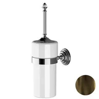 Devon&Devon Diamond Туалетный ершик, подвесной, белая керамика, цвет: бронза